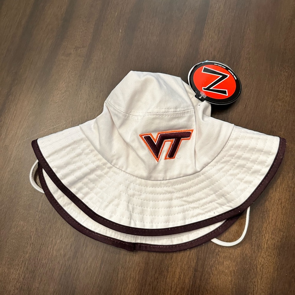NWT Virginia Tech White Bucket Hat